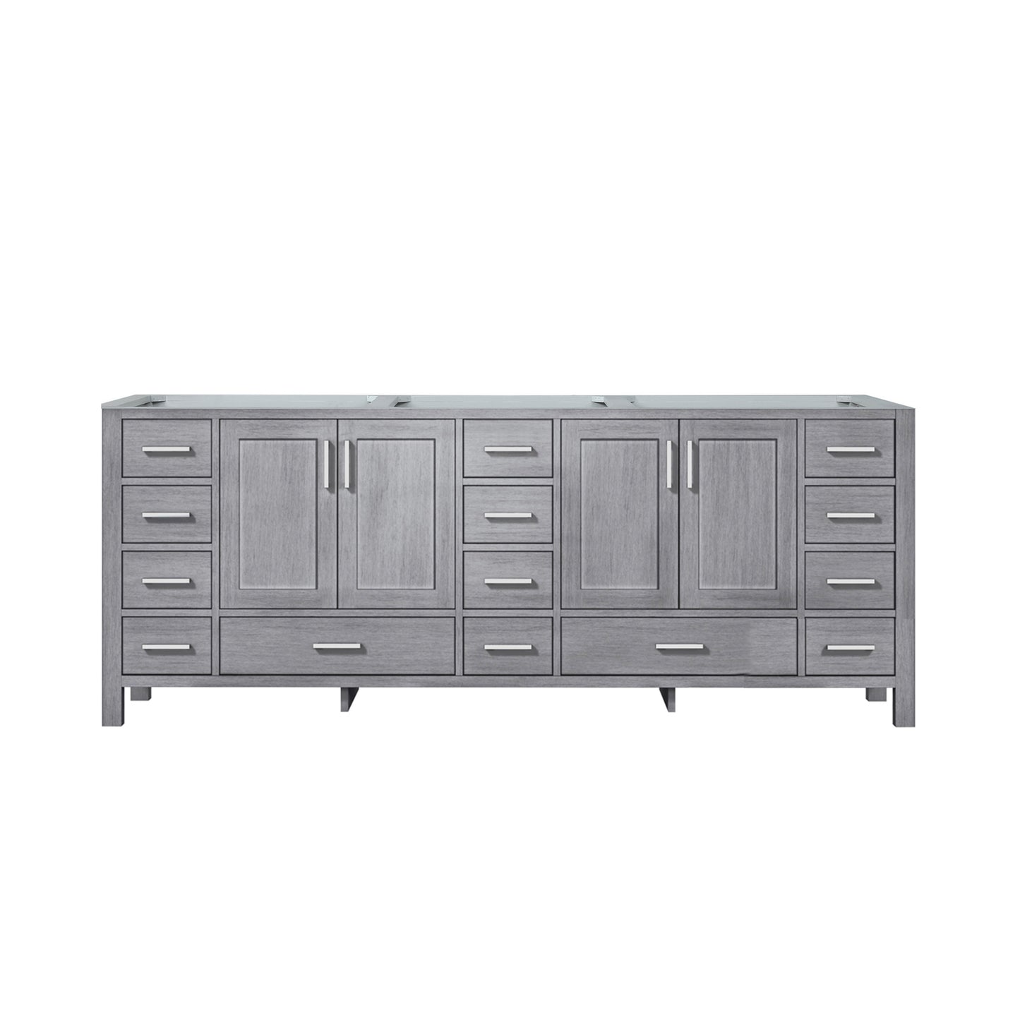 Jacques 84" Distressed Grey Vanity Cabinet Only
