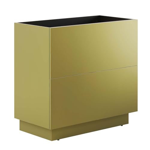 Quantum Modern Bathroom Vanity in Gold-Sink Basin Not Included