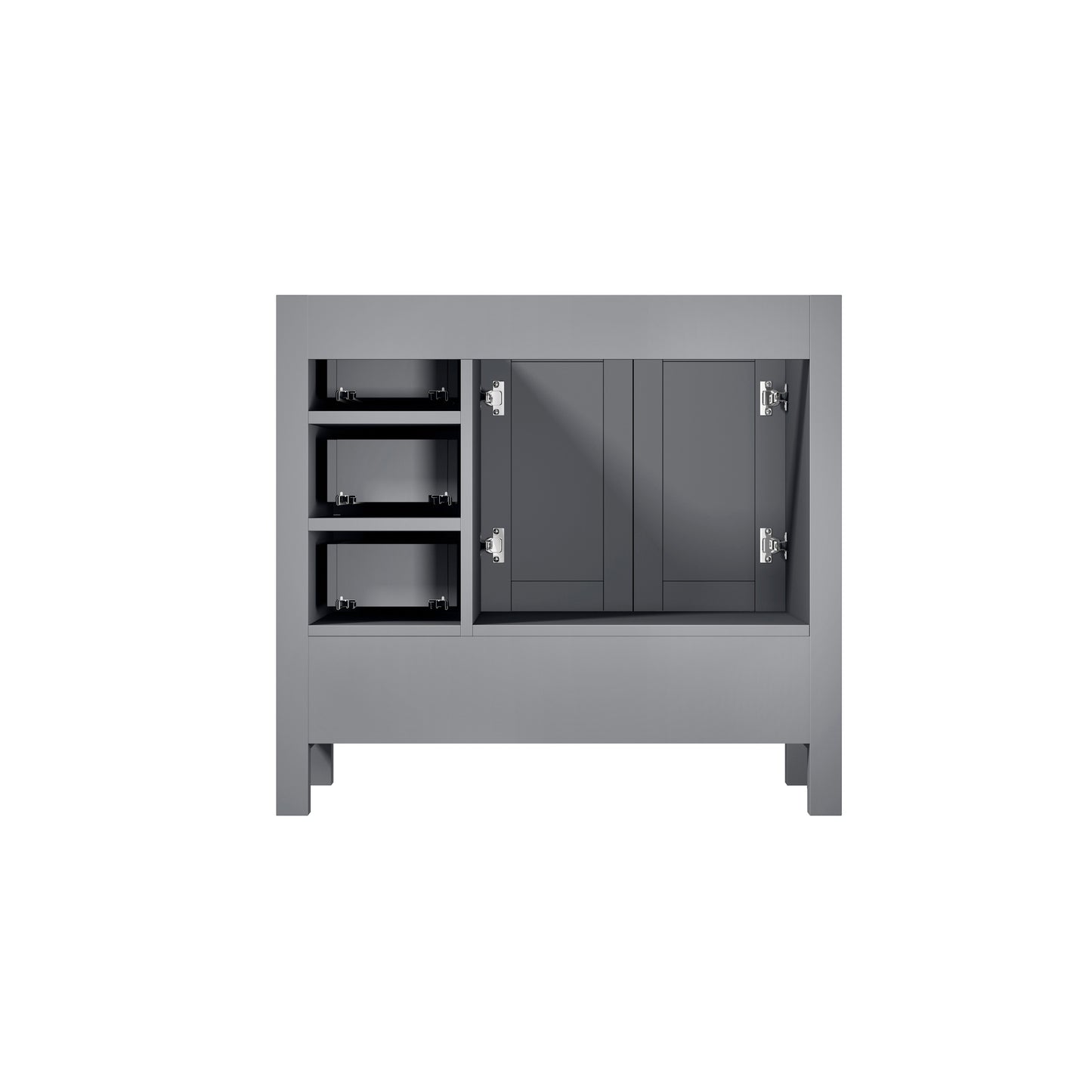 Jacques 36" Distressed Grey Vanity Cabinet Only - Left Version