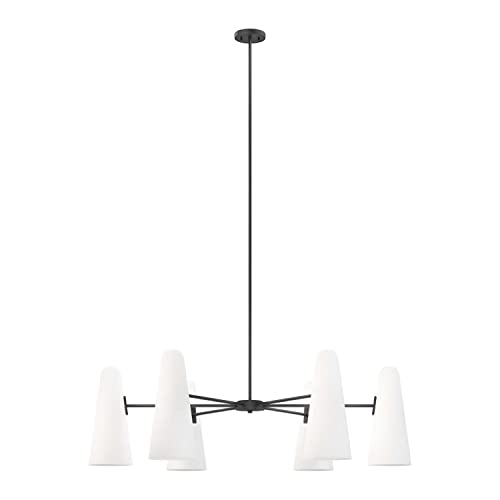 Beacon 6-Light Chandelier in Opal Black