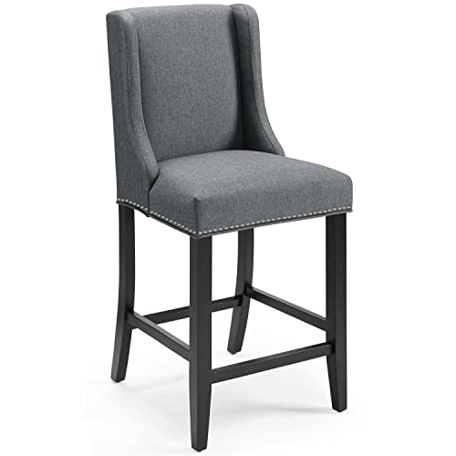 Modway Baron Modern Tall Back Wood Upholstered Fabric Parsons Kitchen and Dining Room Chair