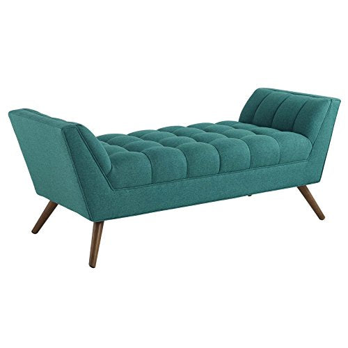 Modway Response Mid-Century Modern Bench Large Upholstered Fabric