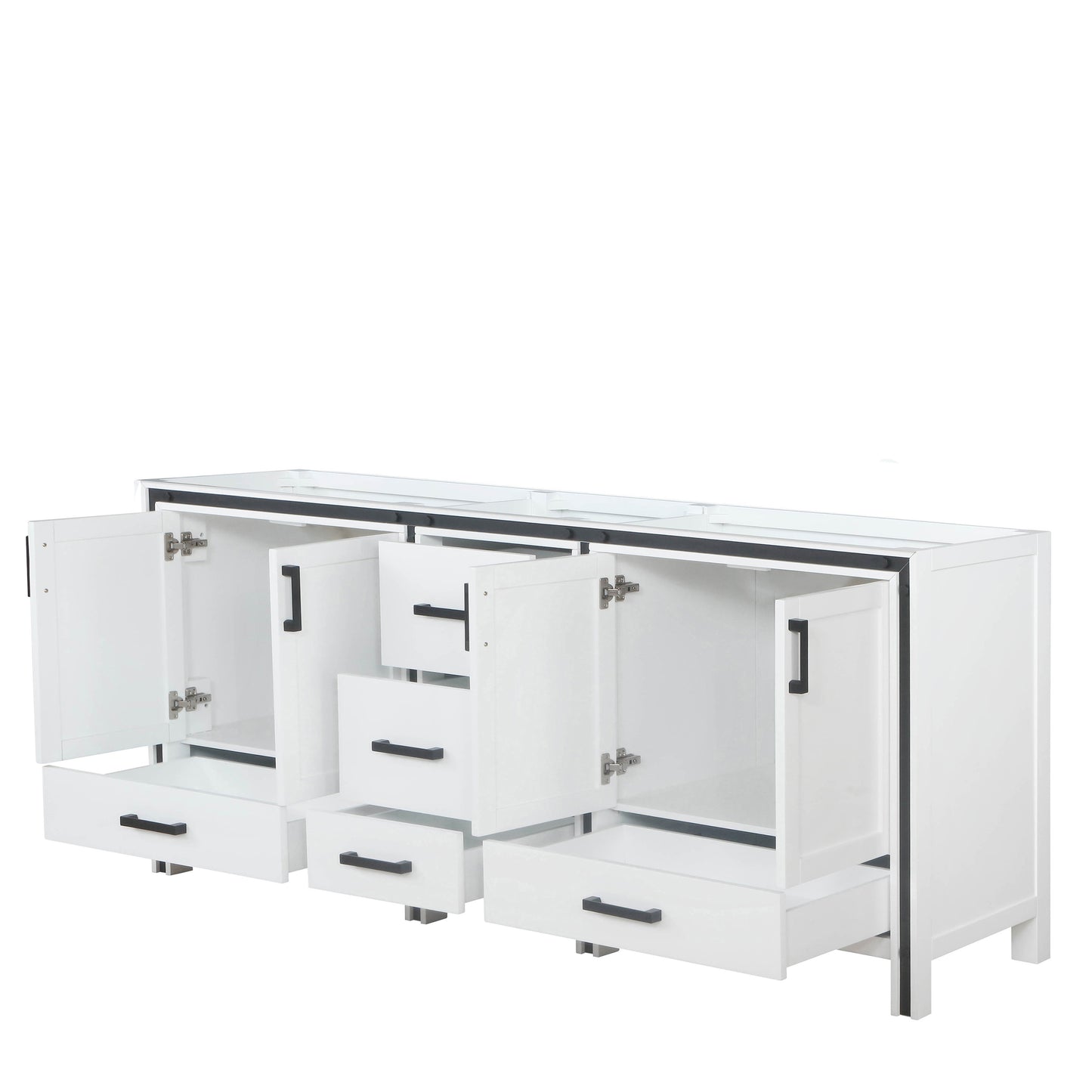 Ziva 80" White Vanity Cabinet Only