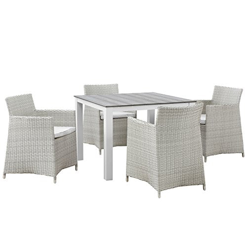 Modway Junction 3 Piece Outdoor Patio Wicker Dining Set