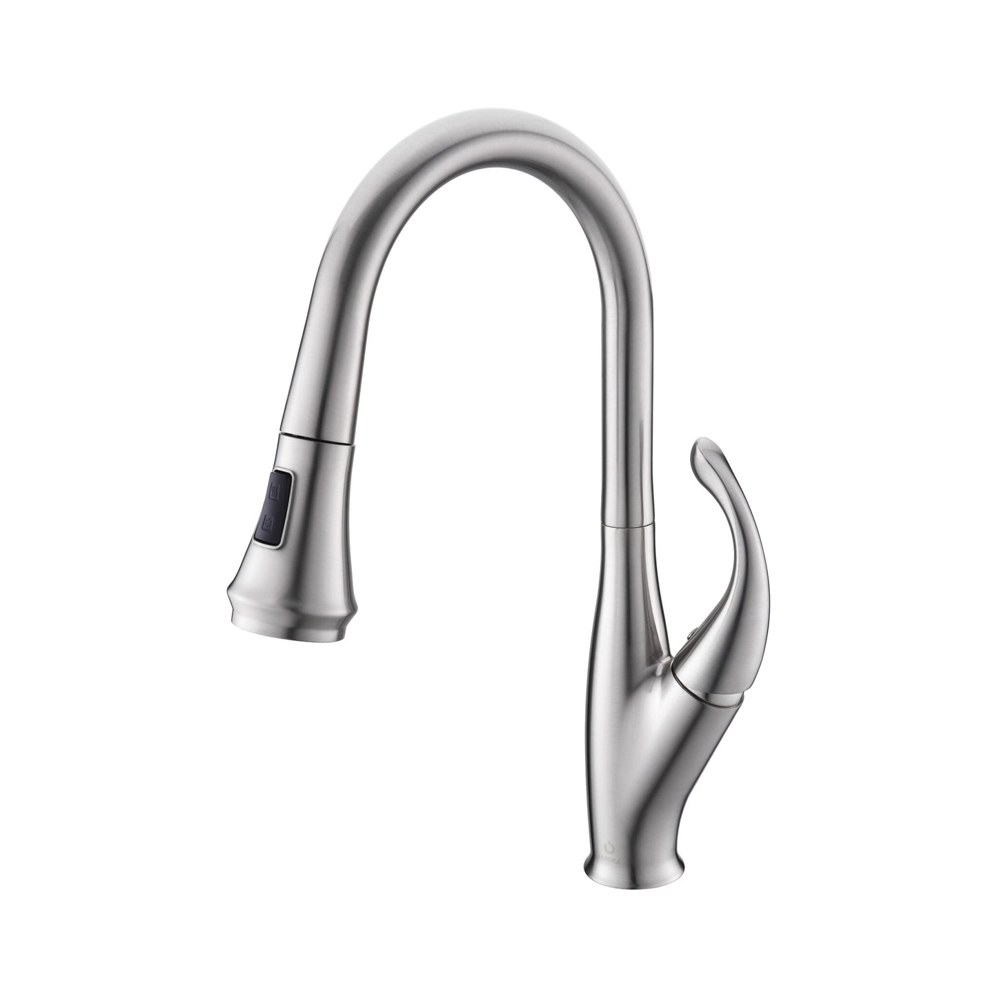 Garbatella Brass Kitchen Faucet w/ Pull Out Sprayer - Brushed Nickel