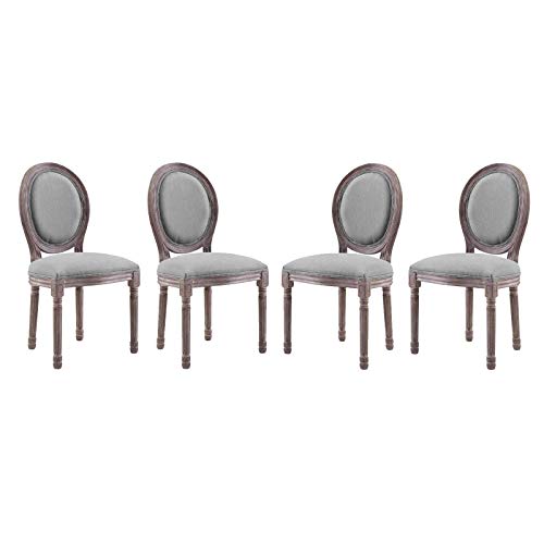 Modway EEI-2823-BEI Emanate Vintage French Upholstered Dining Armchair