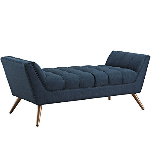 Modway Response Mid-Century Modern Bench Large Upholstered Fabric