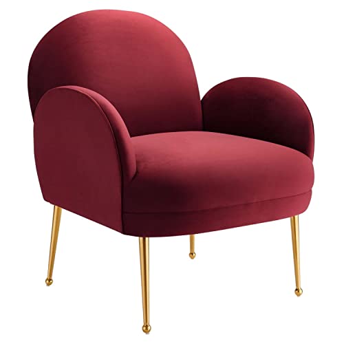 Modway Transcend Performance Velvet Armchair with Maroon Finish EEI-5026-MAR