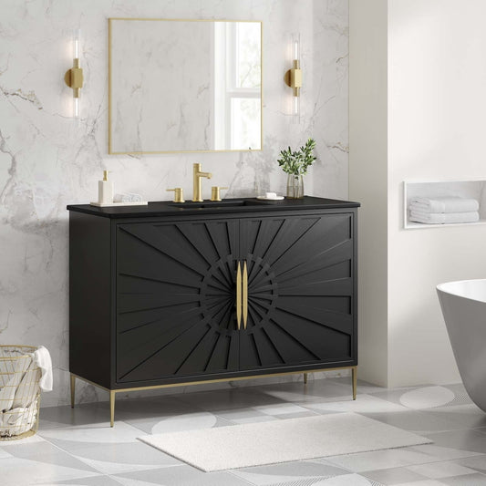 Awaken 48" Bathroom Vanity in Black Black