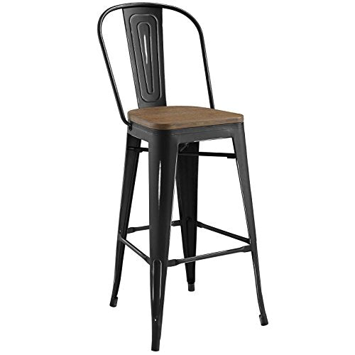 Modway Promenade Bar Stool Set of 2, Brown