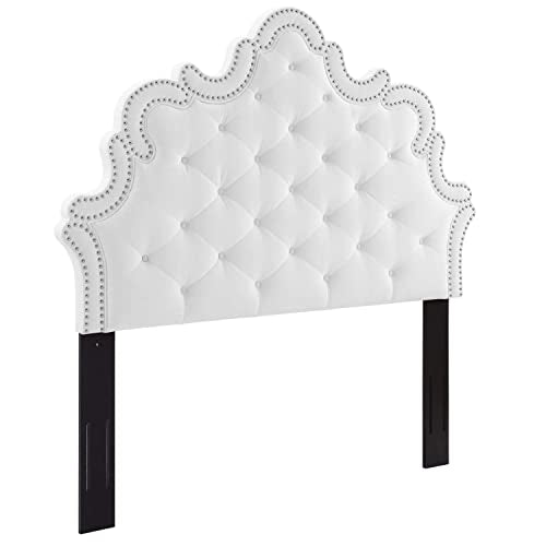 Modway Arabella Button-Tufted Velvet Twin Headboard with White MOD-6562-WHI