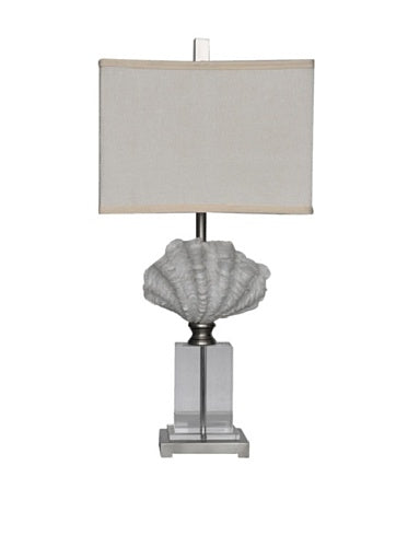 Crestview Collection Crystal Beach White Shell Table Lamp