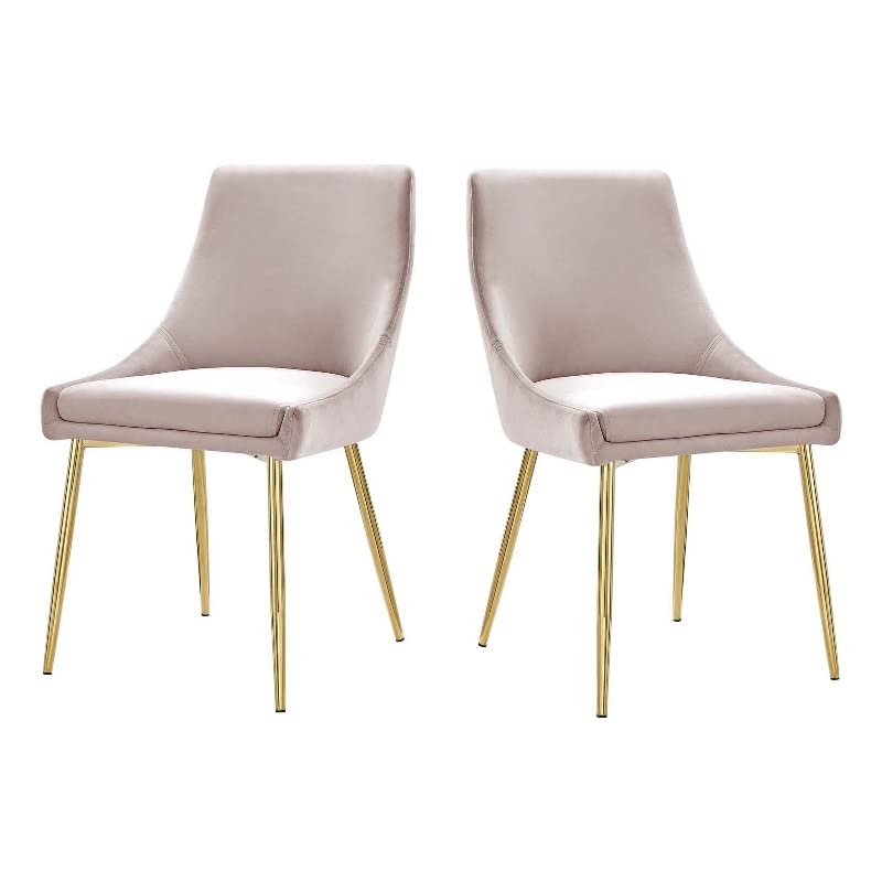 Modway Viscount Performance Velvet Upholstered Side Dining Chairs Set of 2