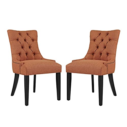 Modway Regent Modern Elegant Button-Tufted Upholstered Fabric Dining Side Chair with Nailhead Trim
