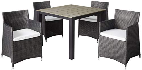 Modway Junction 3 Piece Outdoor Patio Wicker Dining Set