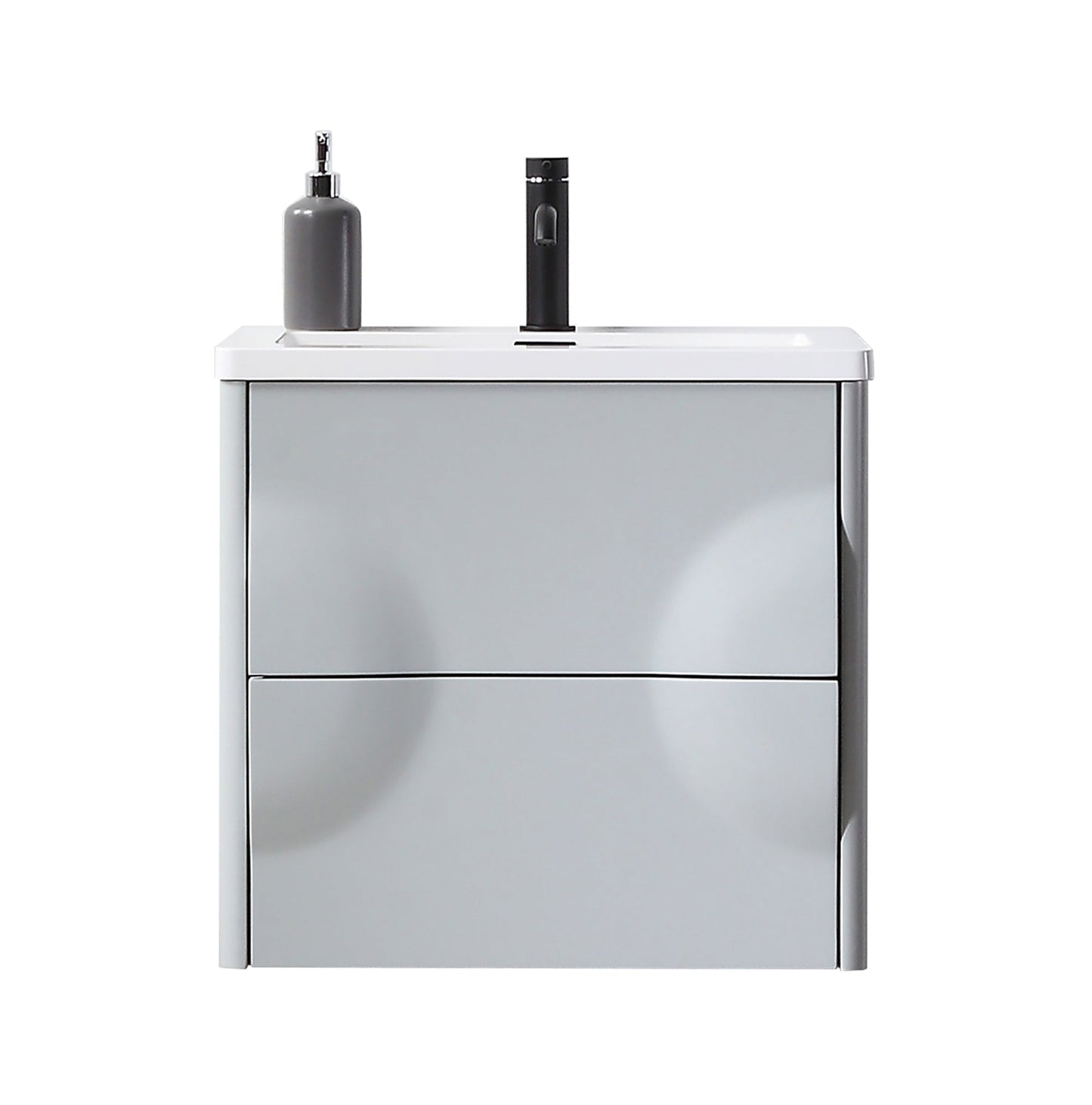 COLMAR 24” LIGHT GRAY WALL MOUNT MODERN BATHROOM VANITY