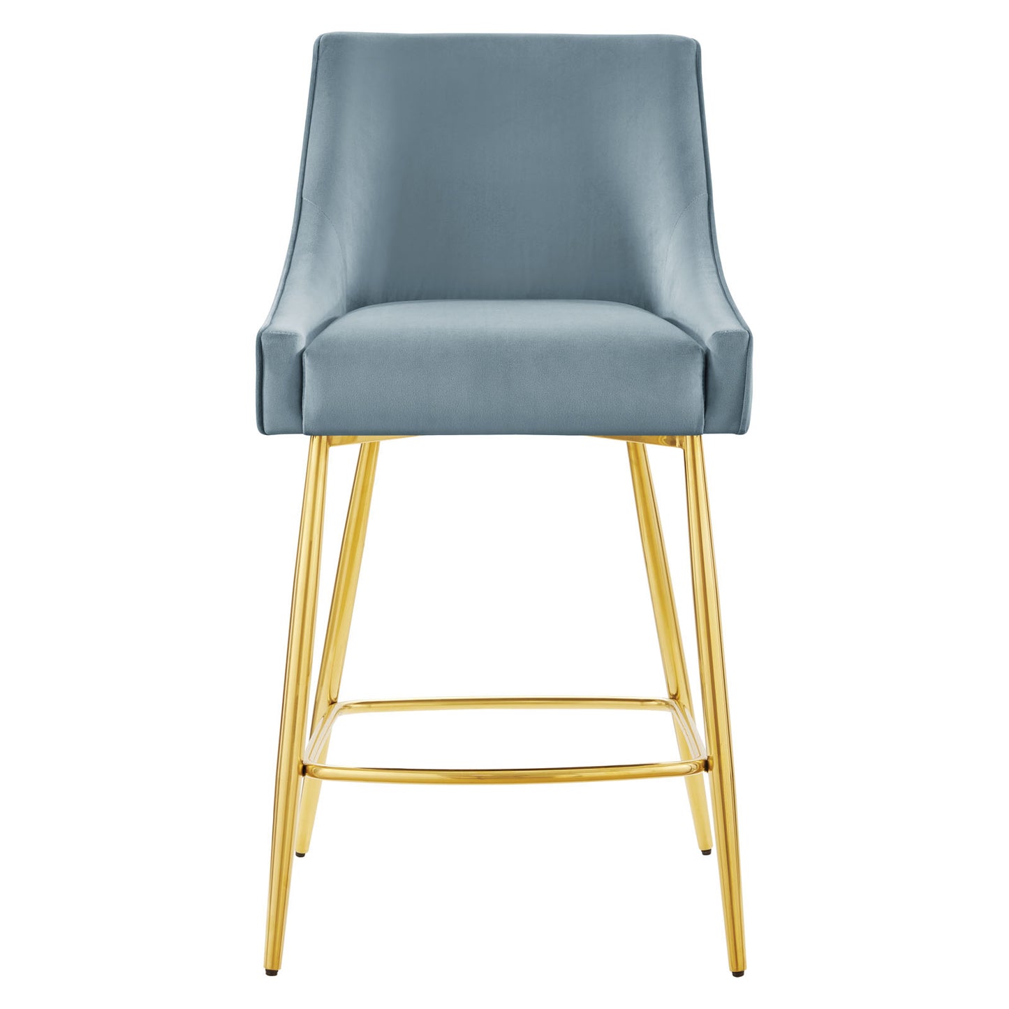 Modway Discern Velvet Counter Stool with Light Blue Finish EEI-5474-LBU