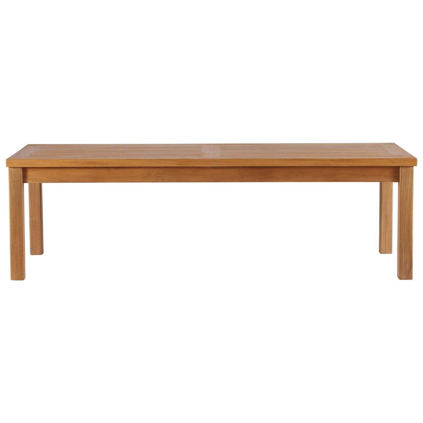 Modway EEI-4122-NAT Upland Patio Teak Wood Coffee Table, Natural