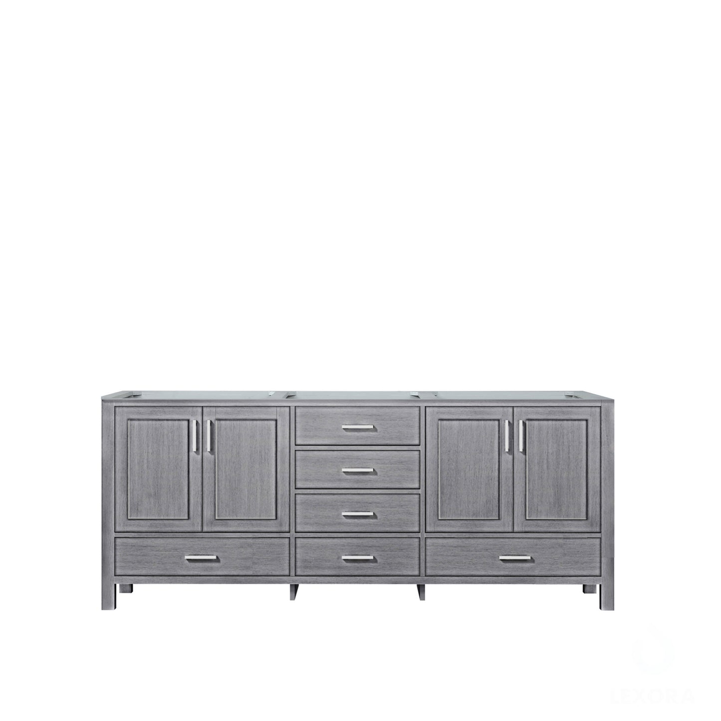 Jacques 80" Distressed Grey Vanity Cabinet Only