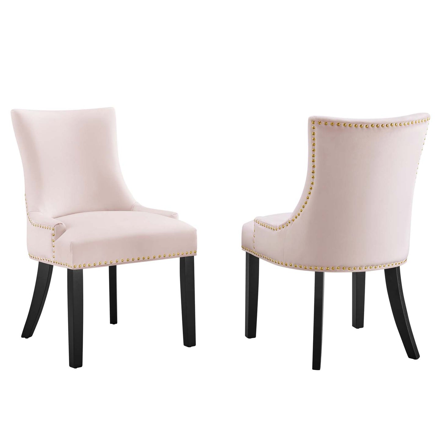 Modway Marquis Velvet Set of 2 Dining Chairs with Pink Finish EEI-5010-PNK