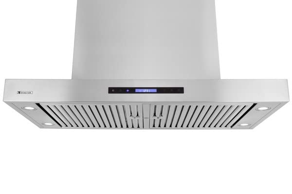 XtremeAir Pro-X Series PX06-I48, 48" Wide, Easy Clean swing-able baffle Filters, Stainless Steel, Island Mount Range Hood