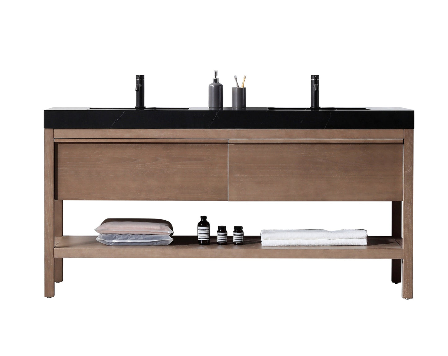 BIBURY 72” CHESTNUT OAK FREESTANDING MODERN BATHROOM VANITY