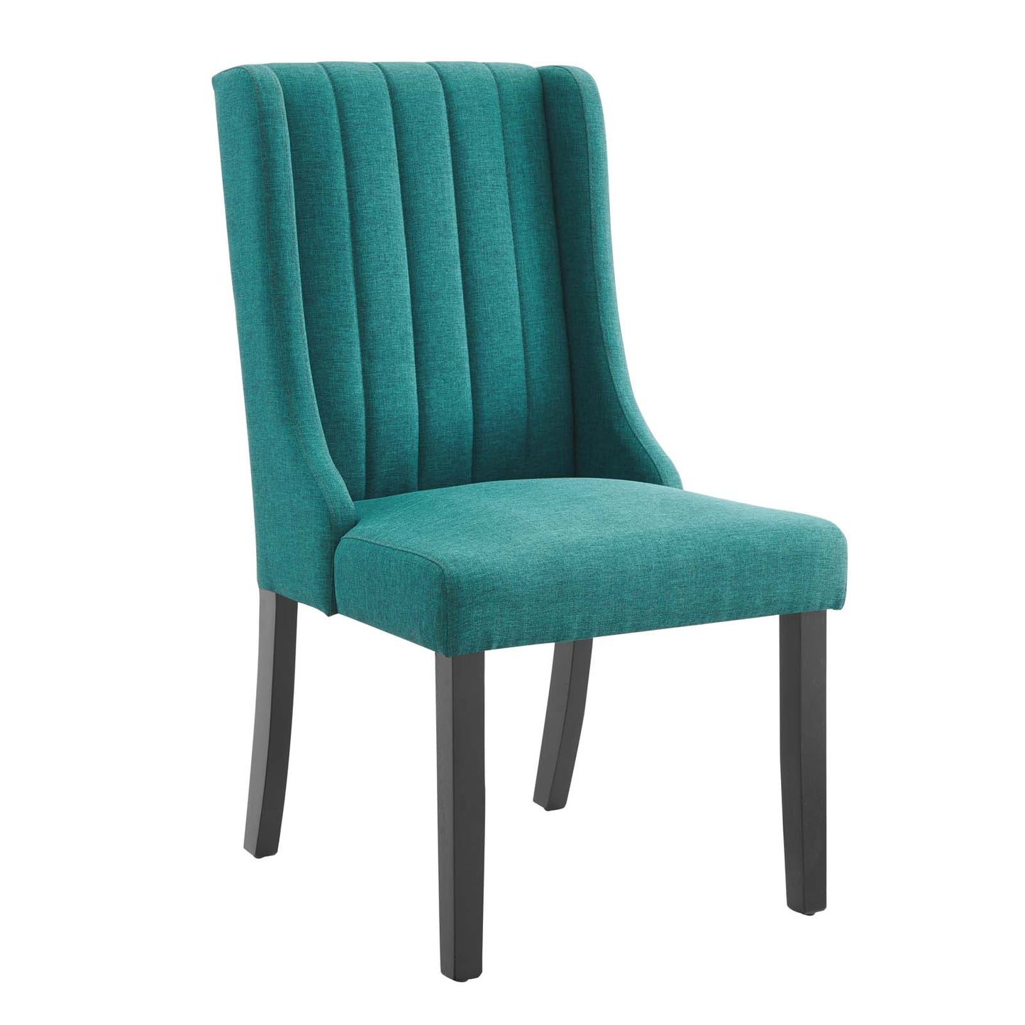 Modway Renew Fabric Parsons Dining Chairs in Teal-Set of 2