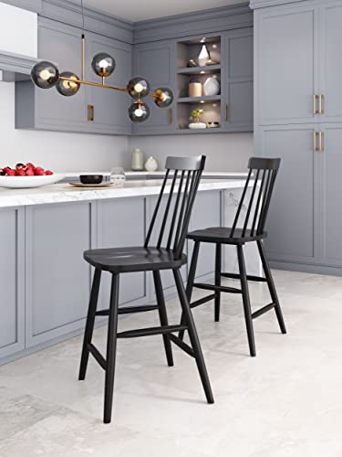 Ashley Counter Chair (Set of 2) Black