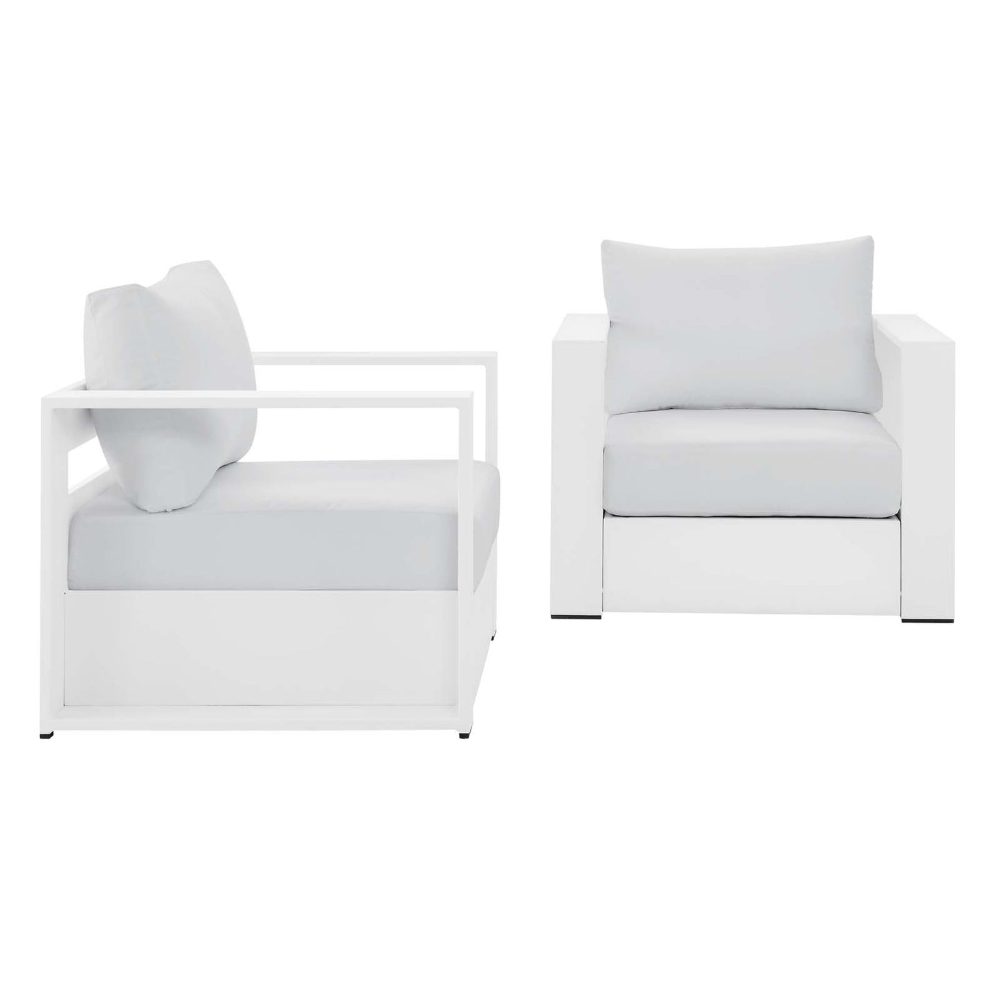 Modway Tahoe Patio 2-Piece Armchair Set with White Finish EEI-5751-WHI-WHI