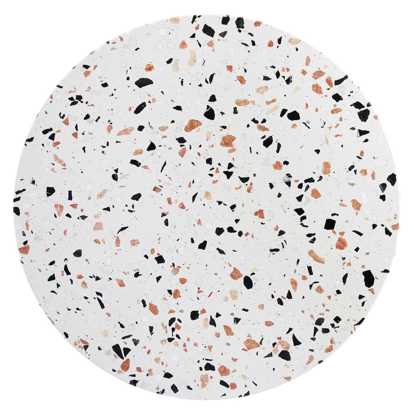 Modway White Lippa Round Terrazzo Dining Table EEI-5697-WHI-WHI