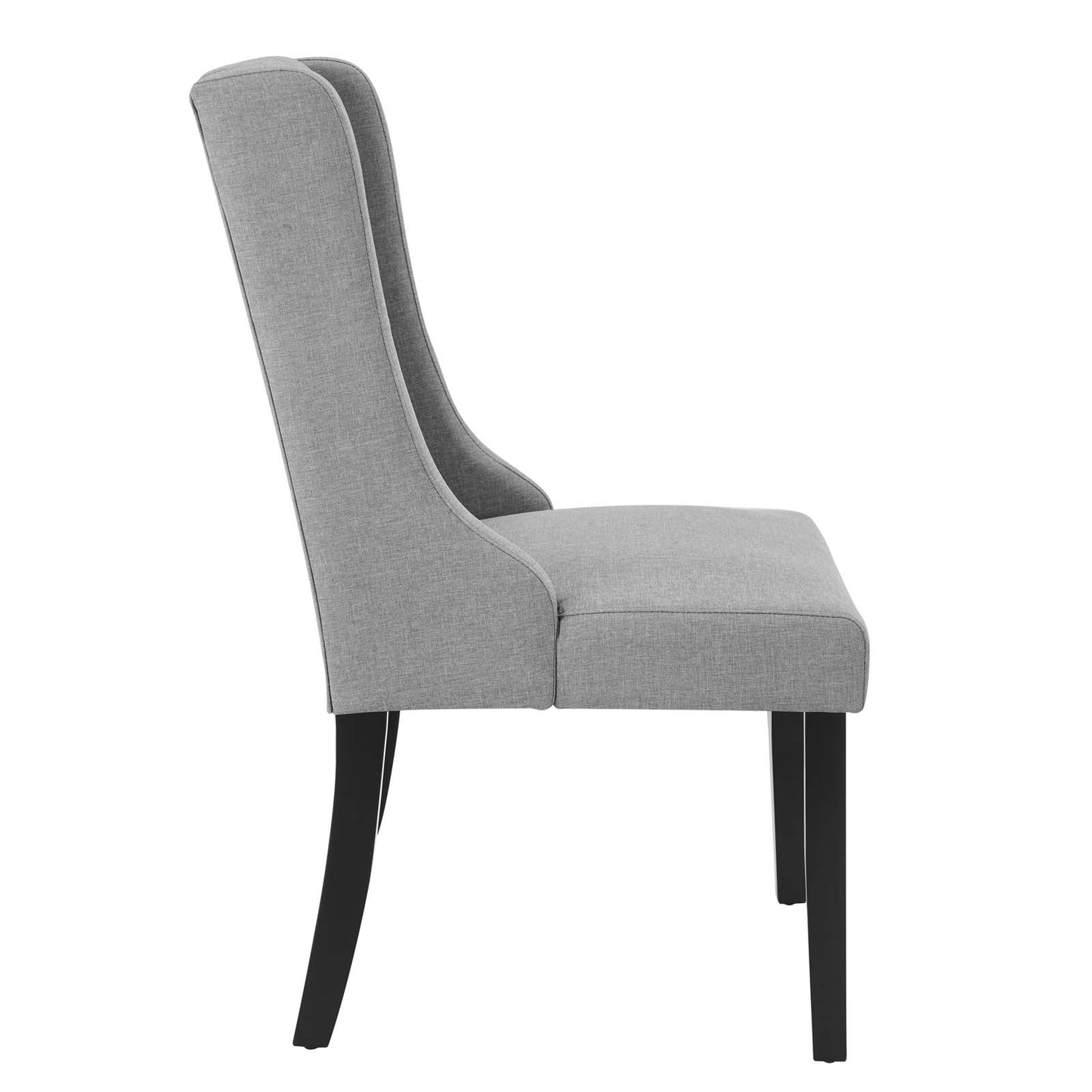 Modway Renew Fabric Parsons Dining Chairs in Light Gray-Set of 2