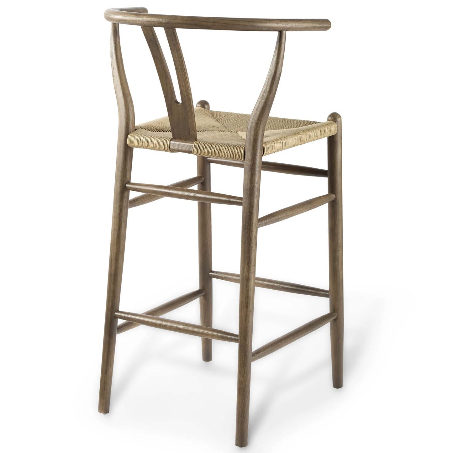 Modway Amish Wood Bar Stool Set of 2, Gray