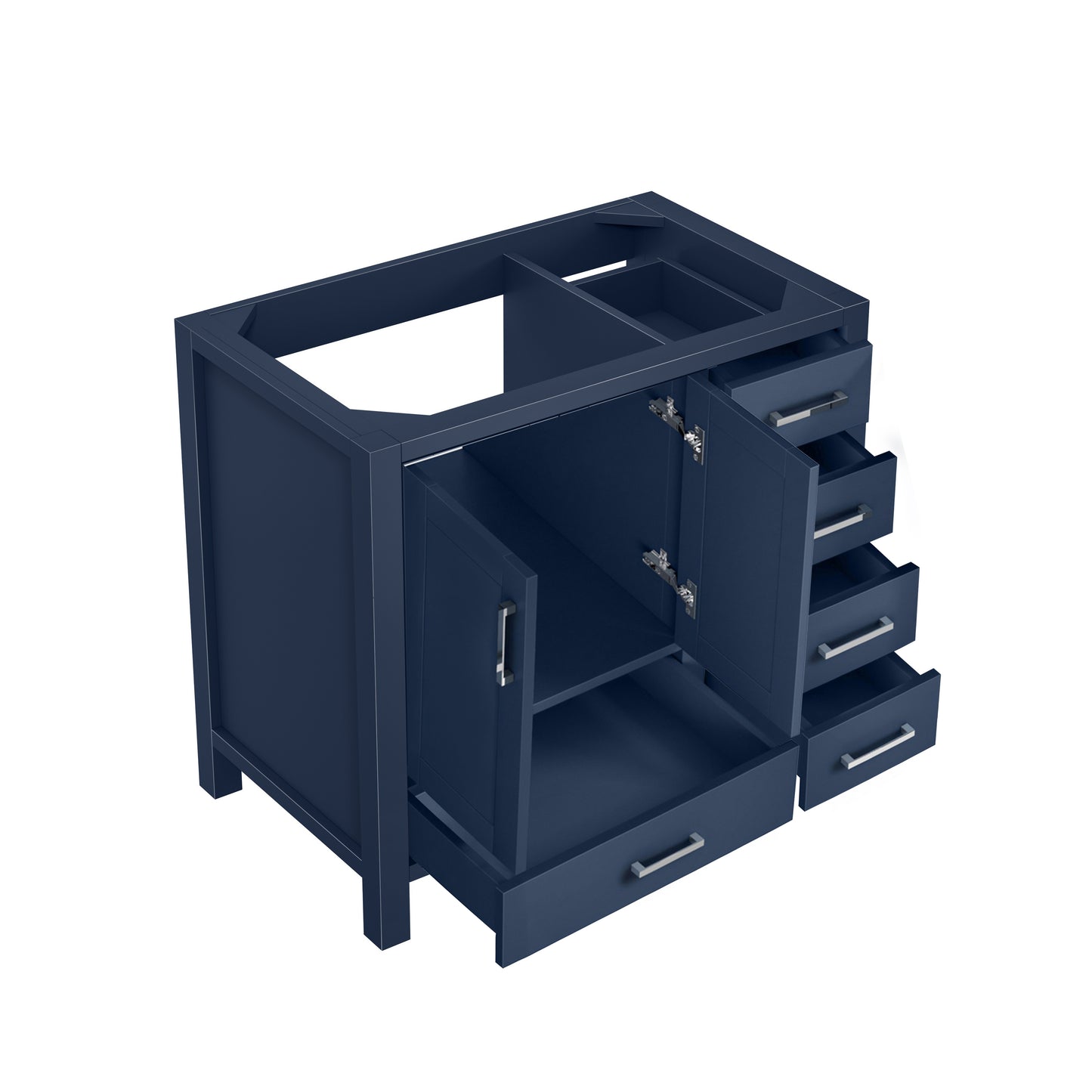 Jacques 36" Navy Blue Vanity Cabinet Only - Left Version