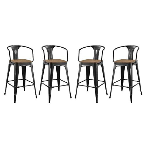 Modway Promenade Bar Stool Set of 4