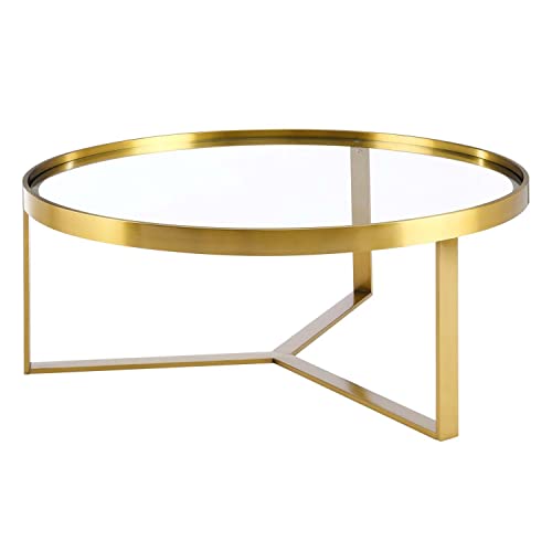 Modway Relay Glass and Metal Accent Side Table