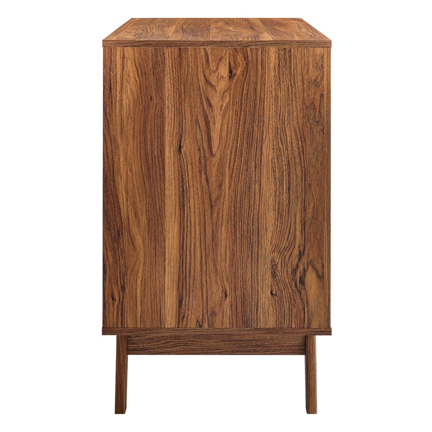 Modway Soma 40" Rattan Display Stand Accent Cabinet, Walnut