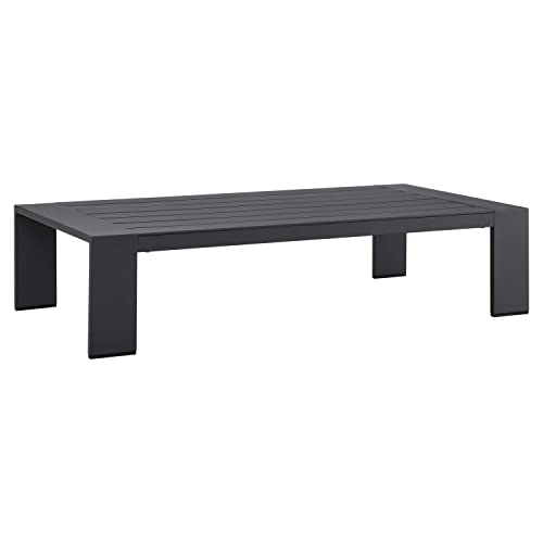 Modway Tahoe Patio Aluminum Coffee Table with Gray Finish EEI-5677-GRY