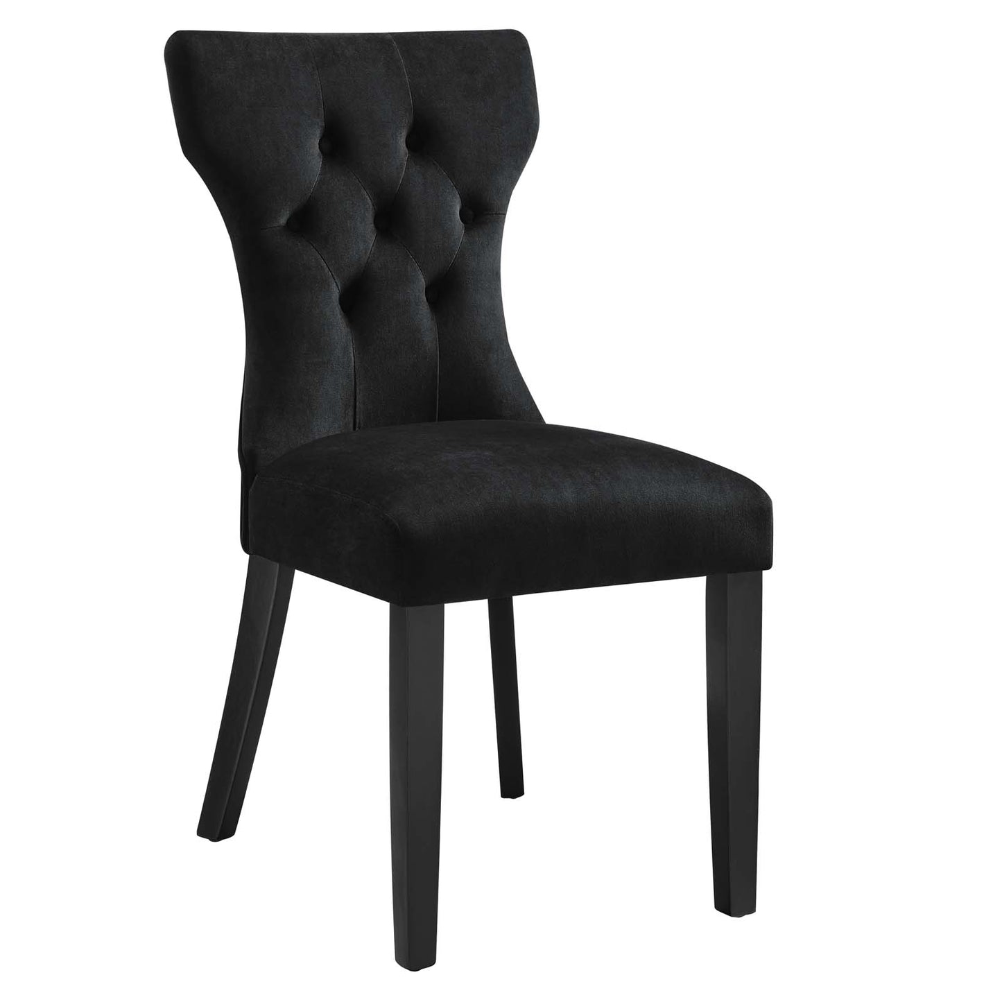 Modway Silhouette Velvet Set of 2 Dining Chairs with Black Finish EEI-5014-BLK