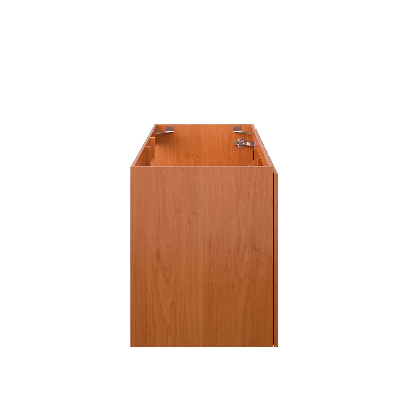 Modway EEI-5883-CHE Scenic 48" Double Wall-Mount Bathroom Vanity Cabinet, Cherry Walnut