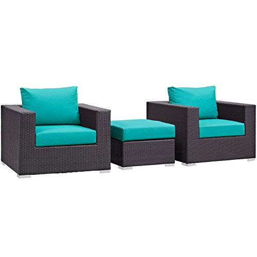 Modway Convene Wicker Rattan 4-Piece Outdoor