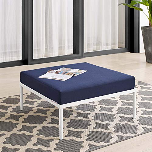 Modway EEI-4969-NAV Harmony Sunbrella Navy Outdoor Patio Aluminum Ottoman