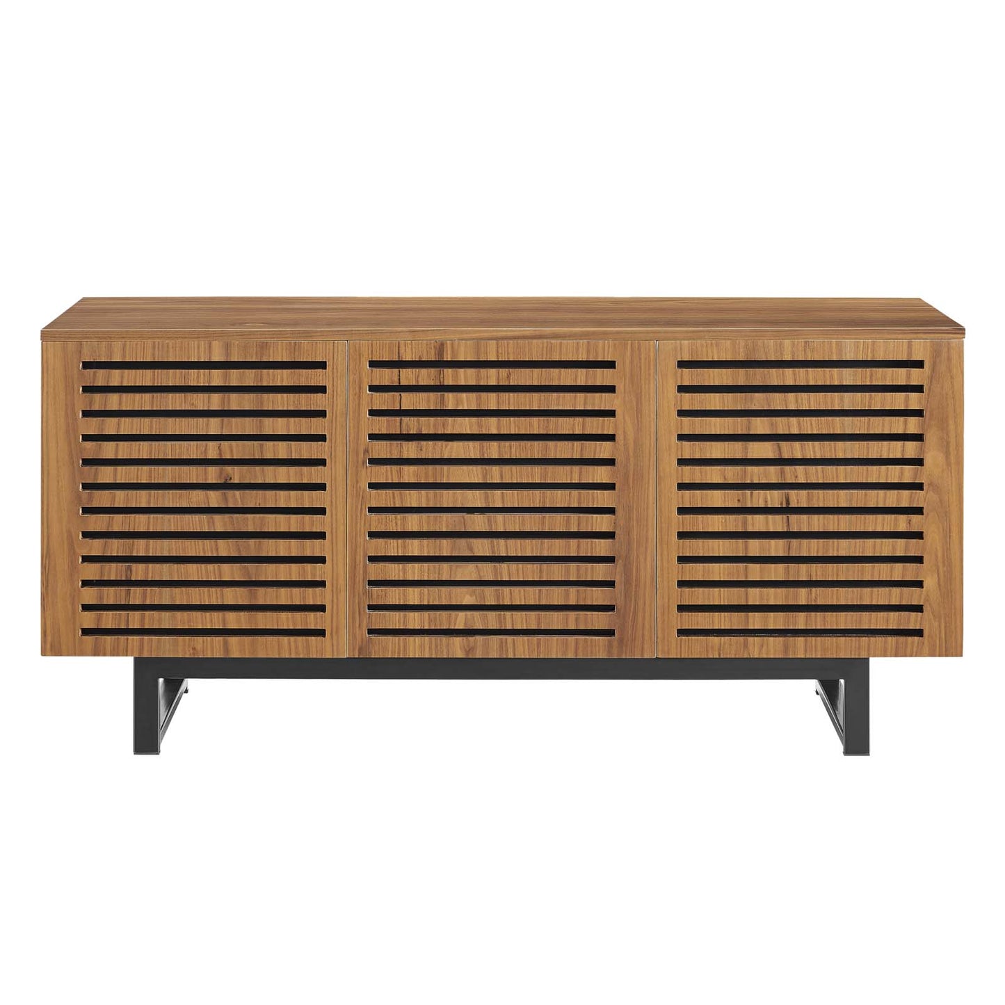 Modway Parker 55" Wood TV Stand in Walnut