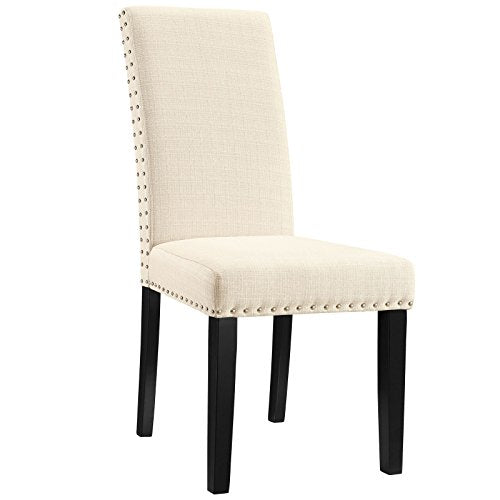 Modway Parcel Dining Fabric Side Chair in Gray