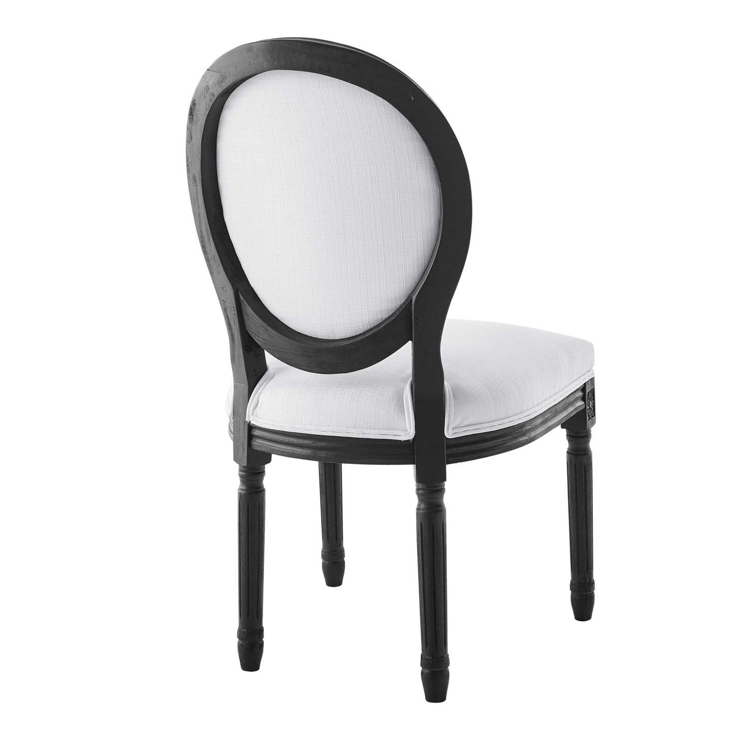 Modway Arise French Vintage Upholstered Fabric Dining Chair in Black White