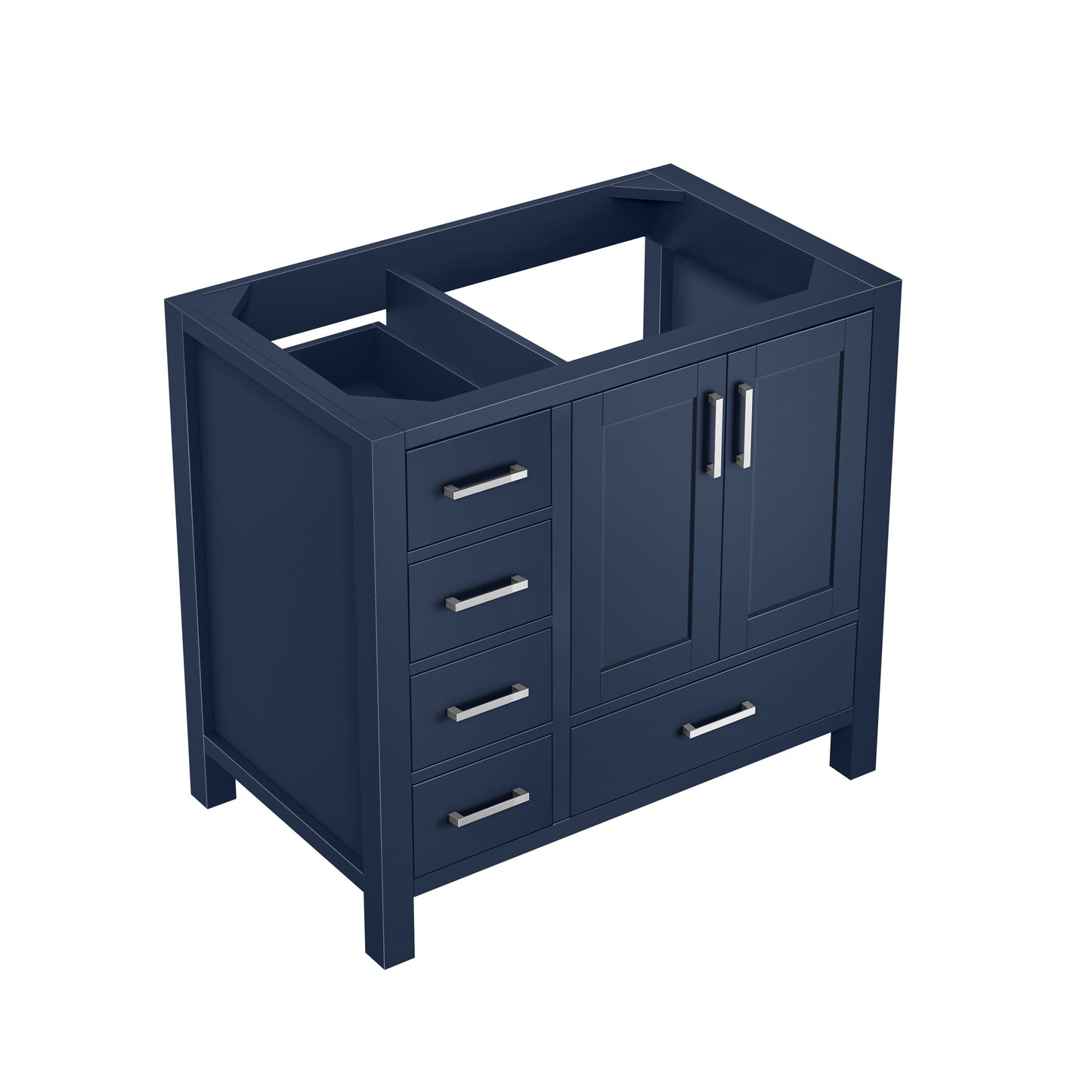 Jacques 36" Navy Blue Vanity Cabinet Only - Right Version