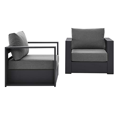 Modway Tahoe Gray Charcoal Patio 2-Piece Armchair Set Finish EEI-5751-GRY-CHA