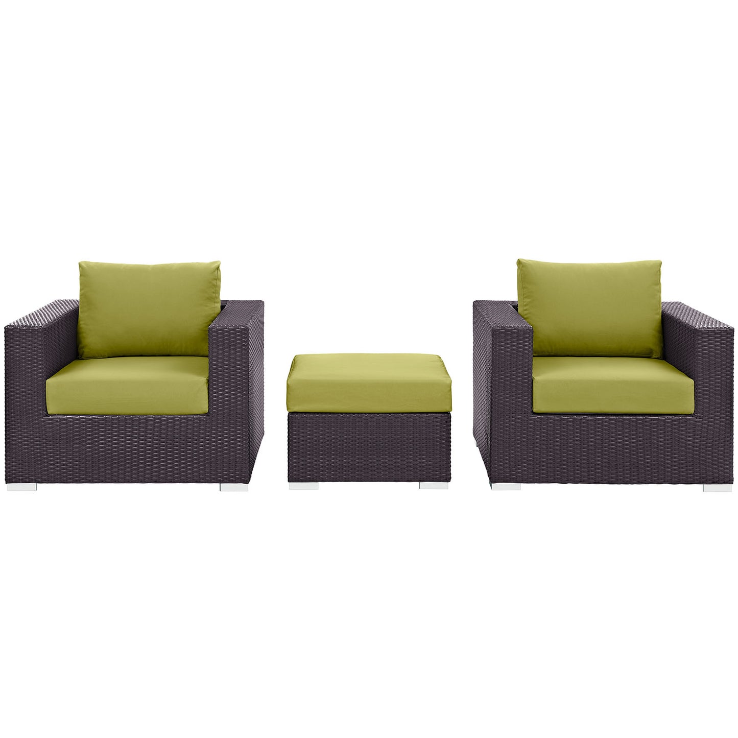 Modway Convene Wicker Rattan 4-Piece Outdoor