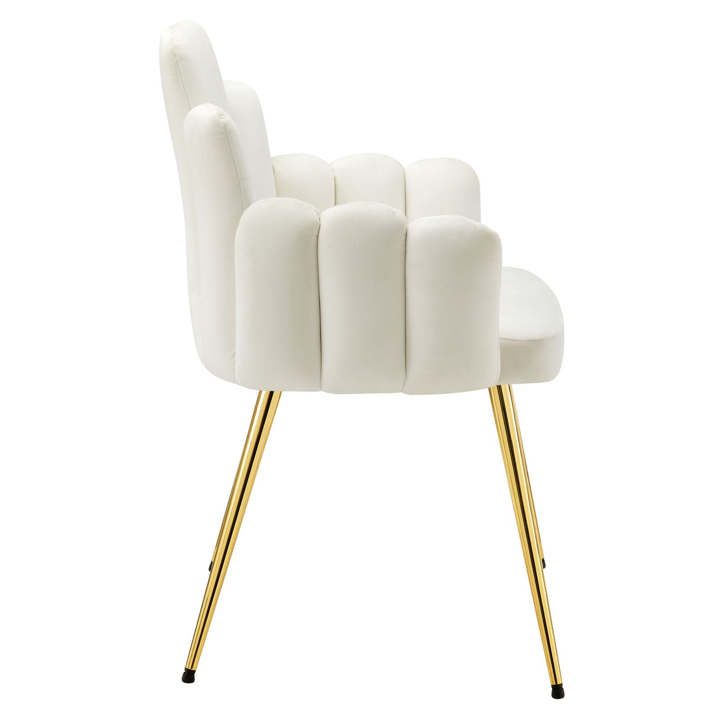 Modway Viceroy Velvet Set of 2 Dining Chair with Gold White EEI-4679-GLD-WHI