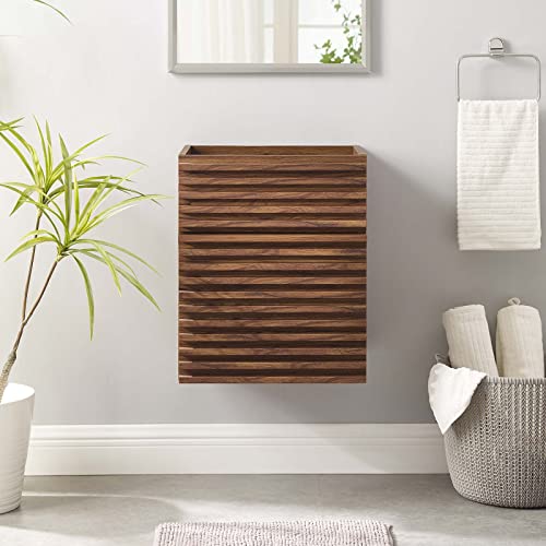 Modway EEI-4848-WAL Render 18" Wall-Mount Bathroom Vanity Cabinet, Walnut