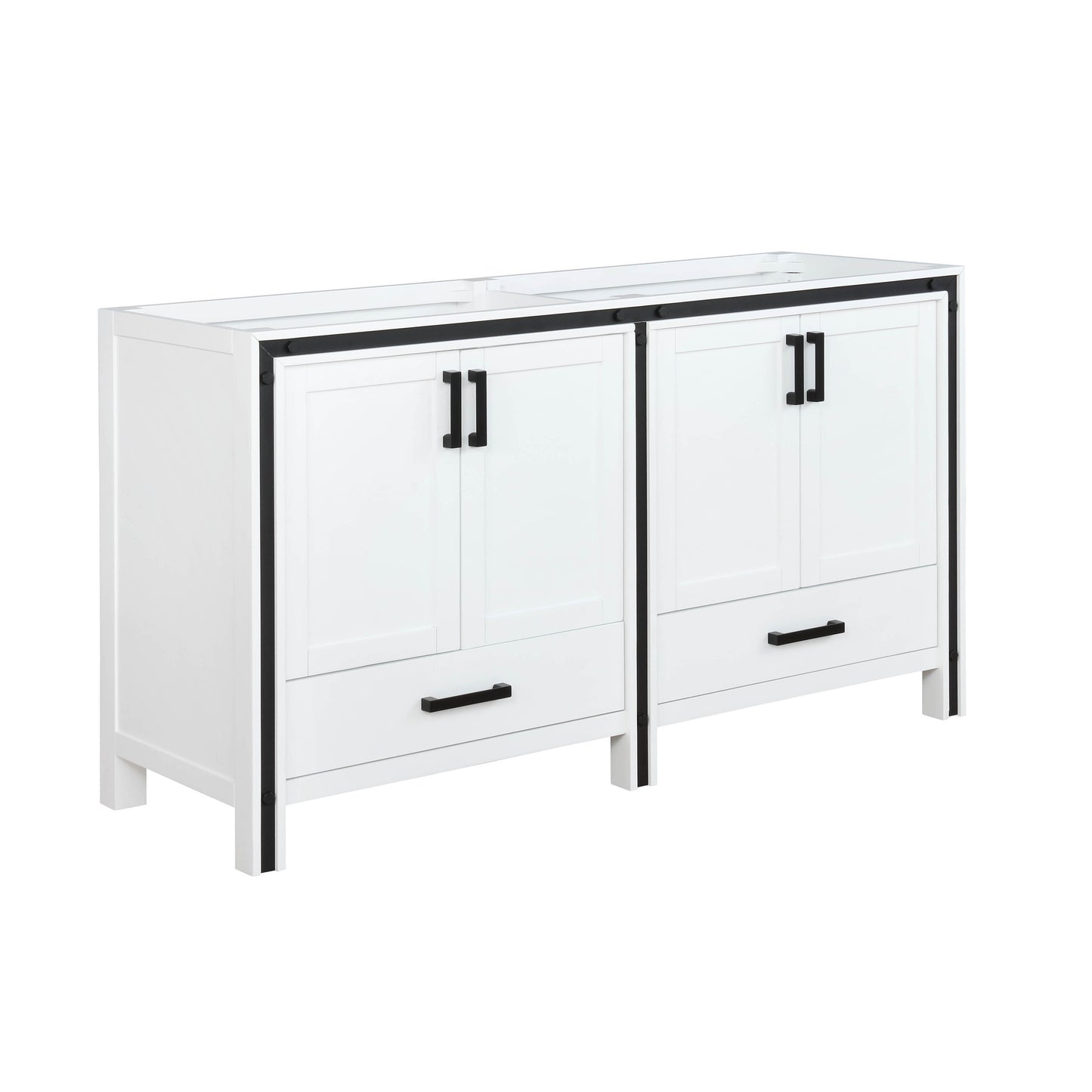 Ziva 60" White Vanity Cabinet Only